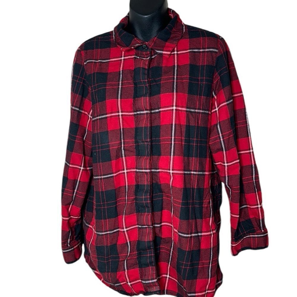 Pendleton womens plaid 100% virgin wool button up flannel shirt xl